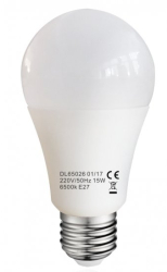 Bec LED cu senzor de miscare microunde model glob A60 12W100W 6400k lumina rece 
