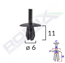 Clips Fixare Elemente Exterioare Pentru Opel/Mercedes/Renault - Negru Set 10 Buc 