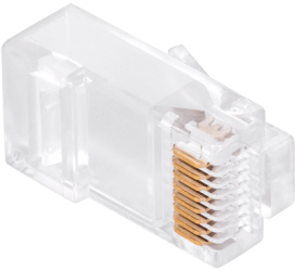 Conector RJ45 Pass Through Cat 6e pentru cablu plin 
