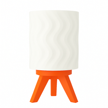 Lampa Sani Linz E27 material ecologic PLA 165 x 165 x H 250 mm alb portocaliu 