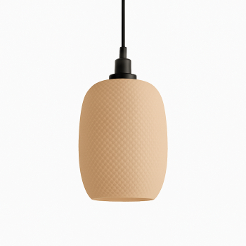 Lampa suspendata Sani Praga E27 material ecologic PLA 180 x 180 x H 240 mm bej 