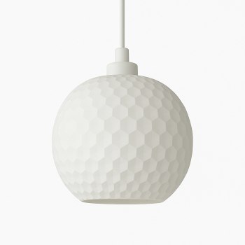 Lampa suspendata Sani Sofia E27 material ecologic PLA 240 x 240 x H 210 mm alb 