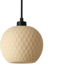 Lampa suspendata Sani Sofia E27 material ecologic PLA 240 x 240 x H 210 mm bej 