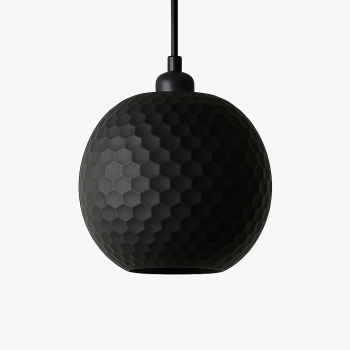 Lampa suspendata Sani Sofia E27 material ecologic PLA 240 x 240 x H 210 mm negru 