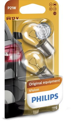 Set 2 Becuri P21W 12V Ba15S Blister Philips 