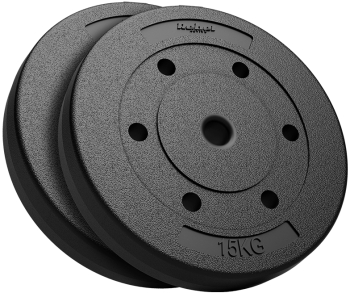 Set 2 Discuri Greutati din Compozit 30 Kg 2x15 Kg Diametru Gaura 31mm si Dimensiuni Disc 36.5 x 5.5 cm 