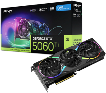 Placa video PNY NVIDIA GeForce RTX 5060 Ti EPIC-X RGB Triple Fan OC 16GB GDDR7 128 bit 