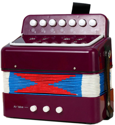 Acordeon Pentru Copii Flippy Acordeon Jucarie pentru Educatie Timpurie 7 butoane 2 bass Acordeon Instrument Muzical pentru Copii 18 x 17 x