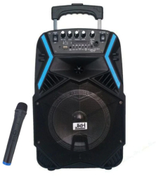 Boxa Bluetooth activa cu telecomanda JRH A81 portabila 300 W tip troller bass puternic microfon Bluetooth Bluetooth AUX Radio Fm USB