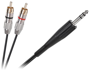 Cablu Jack Stereo 6.3mm - 2xrca 3m 