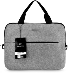 Geanta laptop Zagatto R 15.6 40x30x5 5 cm Gri Atasabila la troler Impermeabila Curea de umar reglabila si detasabila Doua comparti 