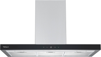 Hota decorativa Tesla DC900AXB T-shape 630 m3/h 1 motor DC 75 W Display LED 90 cm Inox/Sticla 