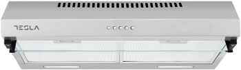 Hota Tesla traditionala DB601AX Putere de absorbtie 350 m3/h 3 trepte de viteza Iluminare LED 60 cm Inox 