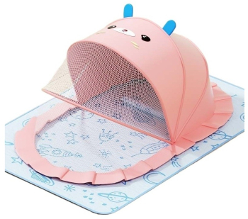 Husa Anti-Tantari Flippy Pliabila Protectie 360 Grade Parasolar 0-1 An 60 x 55 x 5 cm Roz 
