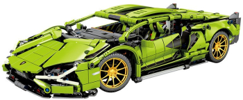 Joc de Construit Flippy Model Lamborghini 1280 Piese +6 Ani Verde 