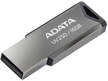 MEMORIE USB 2.0 ADATA 16 GB clasica carcasa aluminiu MEMORIE USB 2.0 ADATA 16 GB clasica carcasa aluminiu argintiu AUV250-16G-RBK 