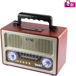 Radio Portabil Retro Mp3 Bt 3 Benzi 