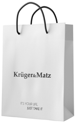 Sacosa din hartie naturala marca Kruger&matz pentru cumparaturi eco-friendly. 