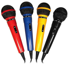Set 4 Microfoane Diverse Culori - Karaoke Dinamic Usor 