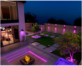 Aplica de perete LED Calex Smart, lumina alba si colorata (2700K - 6500K), 4W, IP44, Negru, Clasa Energetica F 