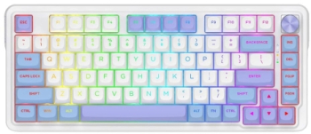 Tastatura Redragon Cyrus Pro RGB LED USB/USB Wireless/Bluetooth White-Purple 