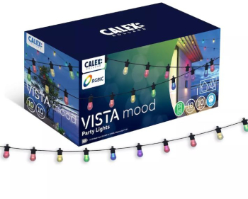 Ghirlanda luminoasa Calex Party 4301002900, extensibila , 10 becuri, 10 m, RGBIC+CCT 