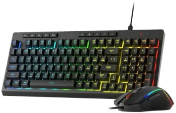 Kit Tastatura Redragon S141 RGB LED USB Black + Mouse Optic RGB LED USB Black 