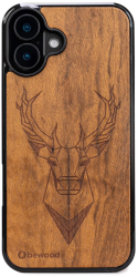 Carcasa Bewood Profesional pentru Iphone 16 Plus 6 7& Cerb Imbuia 