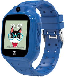 Ceas smartwatch profesionist pentru copii cu GPS si Wifi albastru.