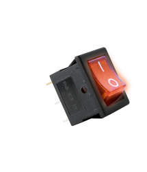 Comutator Basculant Cu Bec 12v 1 Circuit Rosu