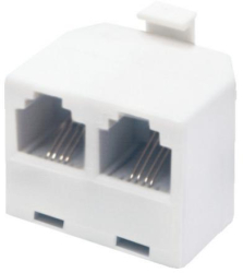 Distribuitor Cablu Telefon 6p4c 1 Mufa - 2 Priza 