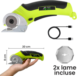 Foarfeca electrica universala pentru taiat carton Piele Plastic Textil Covor GlowforHome Mini-cutter electric Lama rezerva Baterie r 