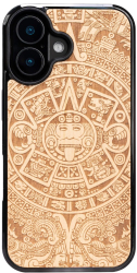 Husa din lemn pentru Iphone 16 6 1 Calendar Aztec Aniegre 