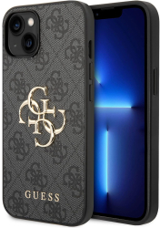 Husa pentru iPhone 15 Plus - Guess Hardcase 4G Big Metal Logo GUHCP15M4GMGGR - Grey 
