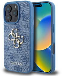 Husa pentru iPhone 16 Pro - Guess Hardcase 4G Big Logo GUHCP16L4GMGBL - Blue