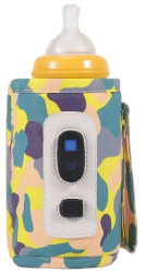 Incalzitor de sticle cu biberon portabil Arvada Baby Comfort cu incarcare USB maner silicon Temperatura constanta pana la 24 h 14x8cm af 