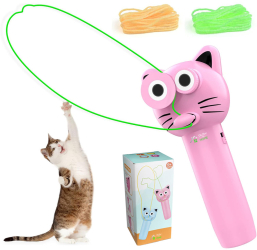 Jucarie interactiva pentru pisici si caini Glowforhome lansator sfoara antistres stimuleaza instinctul de vanatoare mentine activitatea 