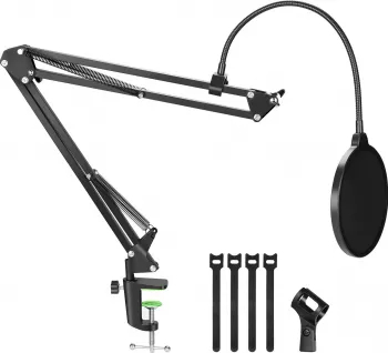 Set Brat cu menghina cu suport pentru microfon si Filtru stand Agptek Profesional Adjustabil