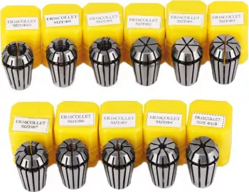 Set de bucse elastice ER16 de 11 piese domeniu de prindere de la 1mm la 10mm