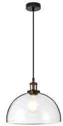 Suspendat lumina tavan sticla transparenta 60w cald ambient plafon 