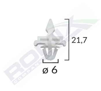 Clips Fixare Elemente Exterioare Pentru Mercedes 6X21.7Mm- Alb Set 10 Buc
