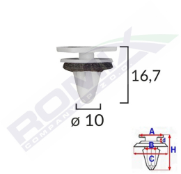 Clips Fixare Elemente Exterior Grila De Admisie Pentru Kia Si Hyundai Set 10 Buc 