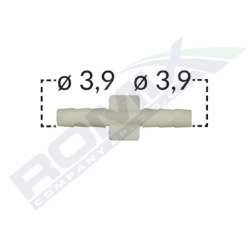 Conector Liniar Furtun Conducte Universal 3.9Mm - Gri Set 5 Buc 