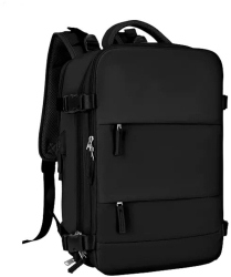 Rucsac Calatorie pentru Laptop Business pentru Avion port de incarcare USB pana la 35 L Impermeabil 42x30x20 cm Negru OBRALIX®