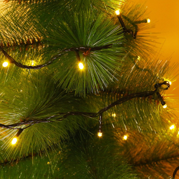 Instalatie de Craciun Flippy® Tip Liniara Fir Negru 9 m 100 LED-uri Interconectabila Alb Cald 