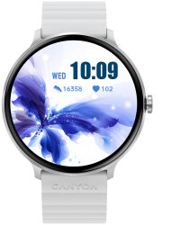 Smartwatch Canyon CNS-SW69WB Jacky 1.30inch Curea Silicon Alb/Albastru 