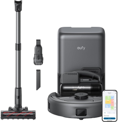 Aspirator robot eufy E20 3-in-1 8.000Pa Statie Auto-Golire Sistem Filtrare cu 5 nivele Negru 