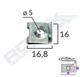 Clips Metalic Fixare Universal Set 10 Buc 