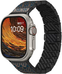 Curea Pitaka Dreamland ChromaCarbon pentru Apple Watch seriile 1 - 9 / SE / Ultra Stairs 