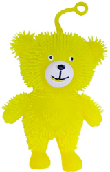 Figurina in forma de urs Puffer Bear antistres stressball cu lumini led galben 